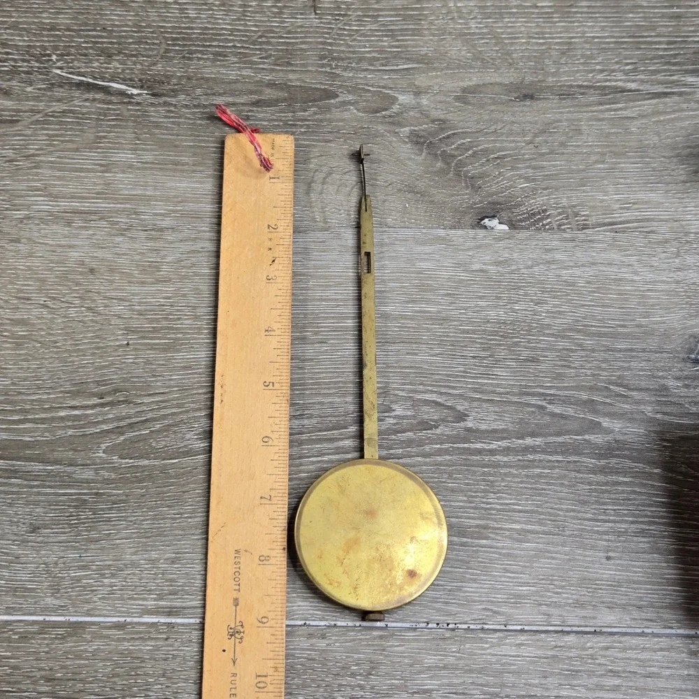 Vintage Brass Clock Pendulum Adjustable Rating Nut Replacement Part 8.5